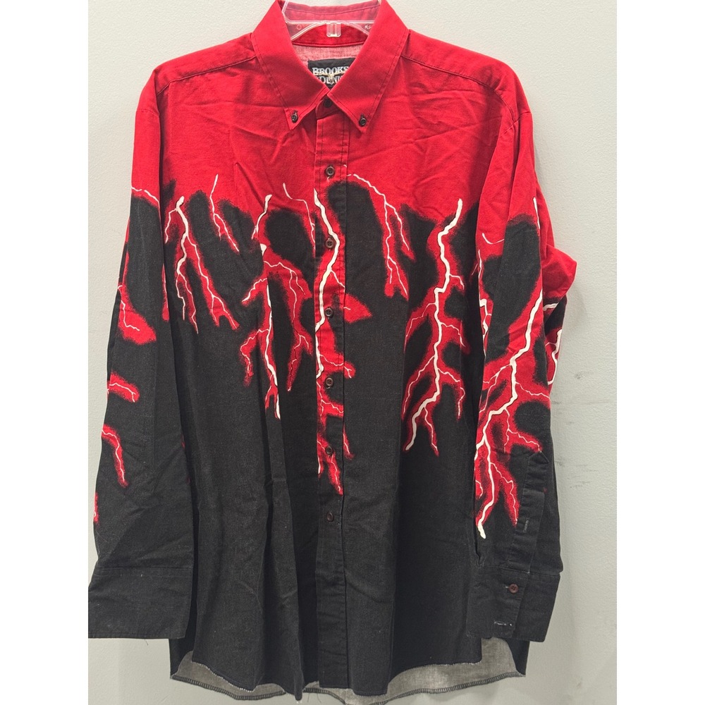 Vintage Panhandle Slim Brooks & Dunn Western Shirt Mens 17-35 Lightning Storm